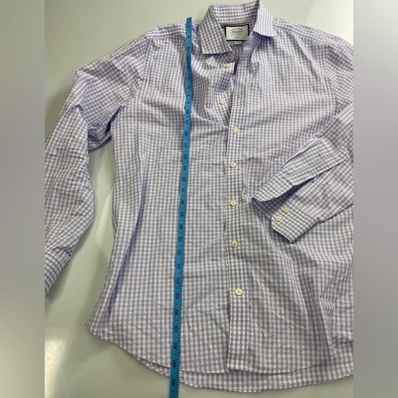 CHARLES TYRWHITT light purple button down blouse p30-41 - Picture 8 of 9